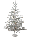 Northlight 3ft Pre-lit Flocked Alpine Twig Artificial Christmas Tree