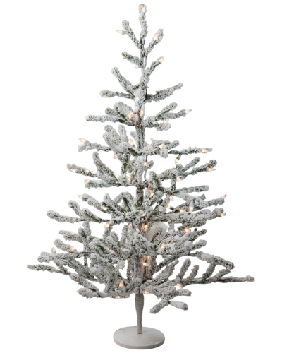 Northlight 3ft Pre-lit Flocked Alpine Twig Artificial Christmas Tree In White