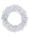 Shop Northlight 30in Pre-lit Led Snow White Christmas Wreath