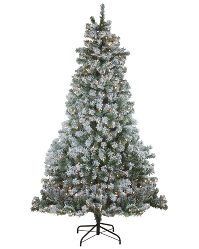 Northlight 7.5ft Pre-lit Full Winema Pine Flocked Artificial Christmas Tree
