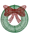 Northlight 24in Led Lighted Glitter Wreath With Bow