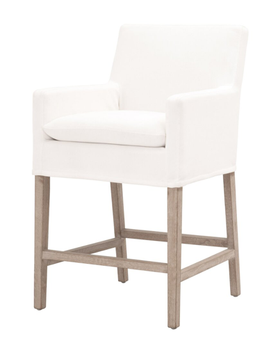 Essentials For Living Drake Slipcover Counter Stool In White