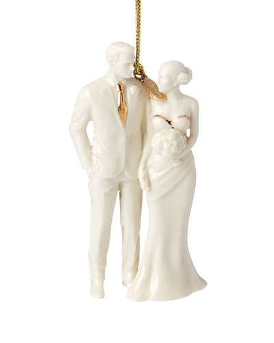 Lenox 2023 Bride And Groom Ornament In White