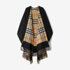 BURBERRY BURBERRY CHECK WOOL CASHMERE CAPE