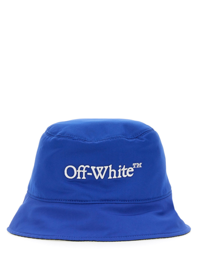 Off-white Bucket Hat With Logo In Multicolor