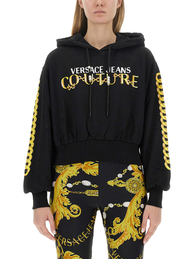 Versace Jeans Couture Sweatshirt With Logo In Multicolour