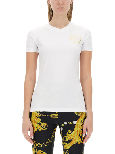 Versace Jeans Couture T-shirt With Logo In White