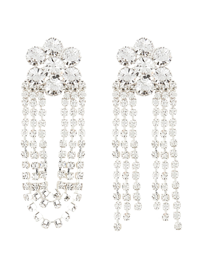 Magda Butrym Asymmetrical Crystal Earrings In Silver