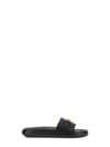 Versace Medusa Leather Slides In Black