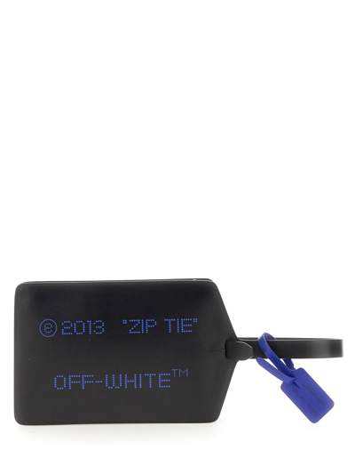 Off-white Zip-tie Clutch Women In Black