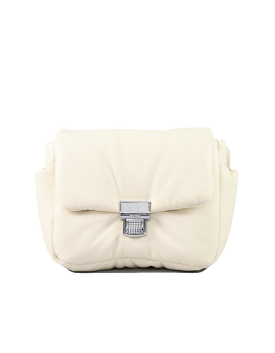 Msgm Womens Cream Handbag In Blanc