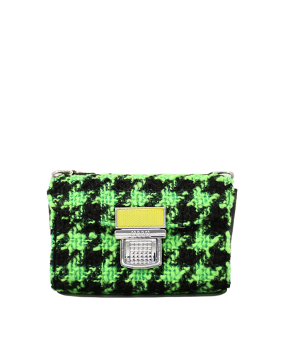 Msgm Designer Handbags Women's Black / Green Handbag In Noir