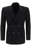 Etro Double-breasted Jacket With Check Pattern In Black