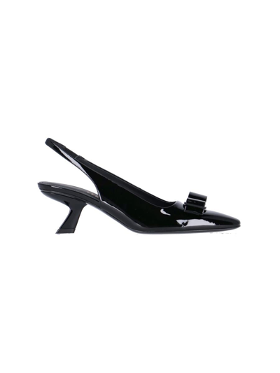 Ferragamo High-heeled Shoe In Black