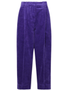 GANNI GANNI 'CORDUROY' PURPLE CORDUROY PANTS