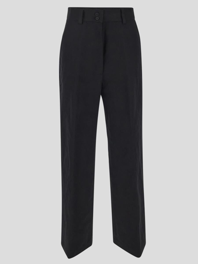 Gentry Portofino Gentryportofino Straight-leg Trousers In Black