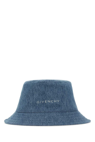 Givenchy Denim Bucket Hat In Blue