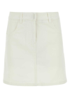 Givenchy Denim Mini Skirt With Belt Loops In White