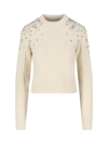 Golden Goose Cream Virgin Wool Journey Sweater In White
