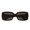 Gucci Gg Corner Rectangular Sunglasses In Havana