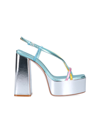 Haus Of Honey Woman Sandals Turquoise Size 8 Soft Leather In Multicolour