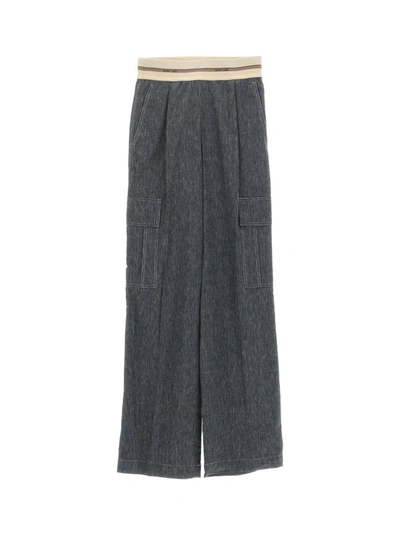 Helmut Lang Trousers In Indigo