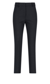 Incotex Straight-leg And Mid-rise Wool Tailored Trousers Clothing In Black