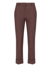 Incotex Straight Trousers With Belt Loops And Back Pockets In Brown