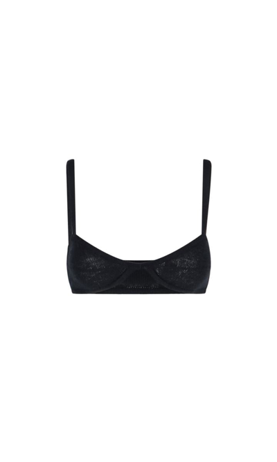 Khaite Knitted Soft Bra - 黑色 In Black