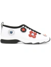 FENDI FLOWER APPLIQUÉ SNEAKERS,8E659699H12192508