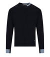 MANUEL RITZ MANUEL RITZ  BLUE CREWNECK JUMPER