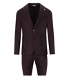 Manuel Ritz Burgundy Suit In Multi