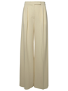 MAX MARA MAX MARA 'KARUB' IVORY STRETCH WOOL PANTS