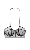 Nensi Dojaka Mesh Balconette Bra In Black