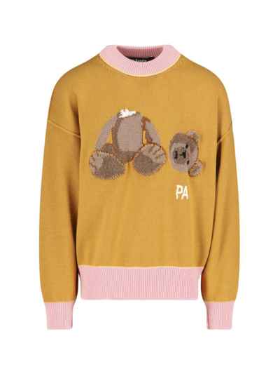 Palm Angels Teddy Bear Jumper In Brown | ModeSens
