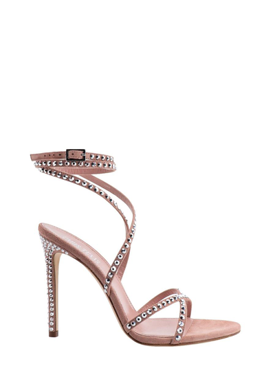 Paris Texas Holly Zoe 105mm Crystal-embellished Sandals In Pink