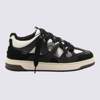 Represent White And Black Leather Bully Sneakers In White
