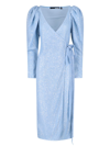 Rotate Birger Christensen Rotate Dress Wrap  "bridget Sequin" In Blue