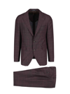 Tagliatore Tailored Suit With Flat Front Trousers In Rosso