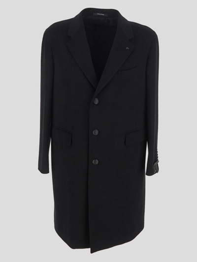 Tagliatore Tgaliatore Single-breasted Coat In Black