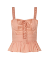 Ulla Johnson Orla Lace-up Corset Top In Pink