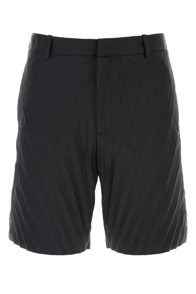 Valentino Pleated Tailored Shorts In Black