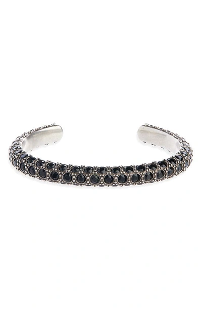 Isabel Marant Funky Ring Cuff Bracelet In Black/ Silver
