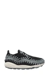 Nike Air Footscape Grosgrain-trimmed Calf Hair Sneakers In Black/ Smoke Grey/ Sail