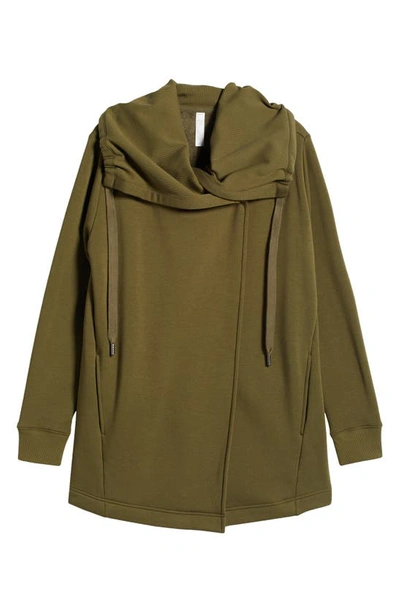 Zella Amazing Cozy Wrap Jacket In Olive Night | ModeSens