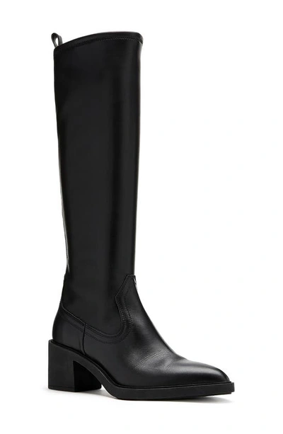 La Canadienne Paton Waterproof Pointed Toe Knee High Boot In Black Leather