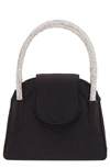 Nina Embellished Flap Satchel In Black