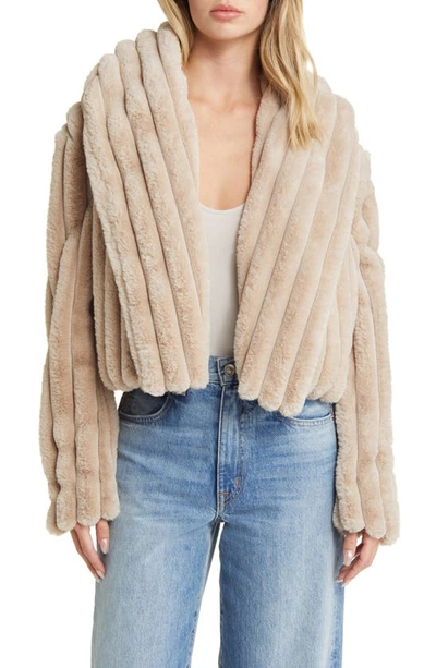 Blanknyc Chubby Faux Fur Jacket In Angel Heart