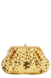 Nina June Sequin Frame Clutch In Gold