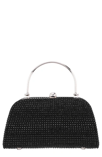Nina Beauty Embellished Top Handle Bag In Black
